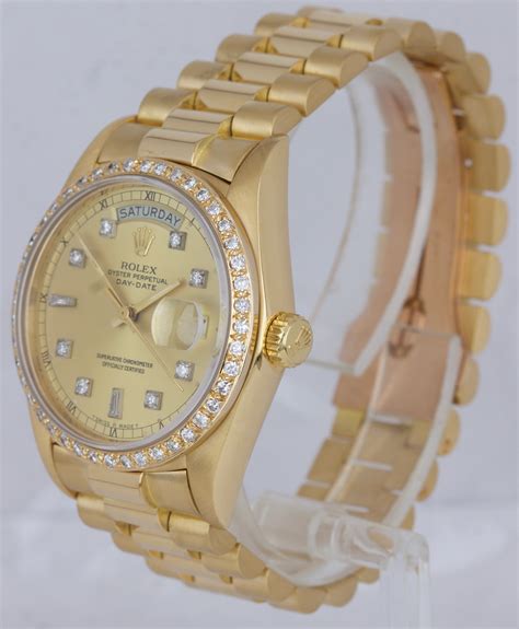 all gold presidential rolex|18k presidential rolex diamond bezel.